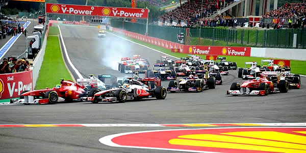 Salida del Gran Premio de Bélgica