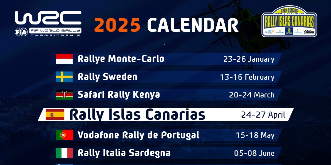 Parte del calendario WRC 2025