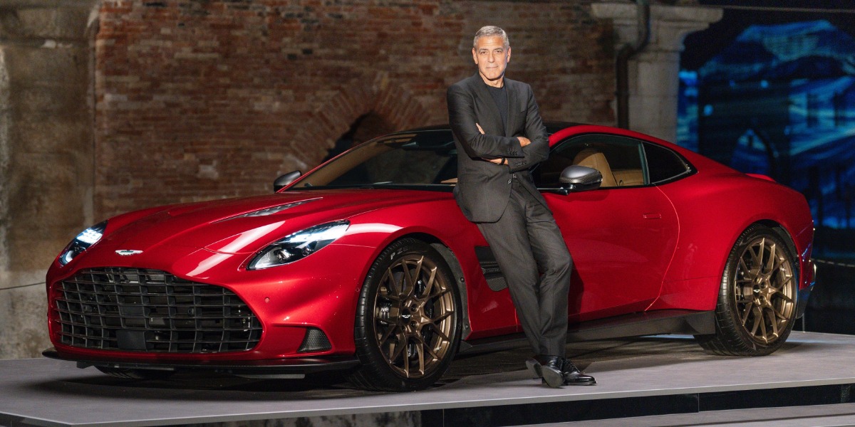 George Clooney y el Aston Martin Vanquish