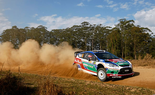 Mikko Hirvonen en el Rally de Australia 2011