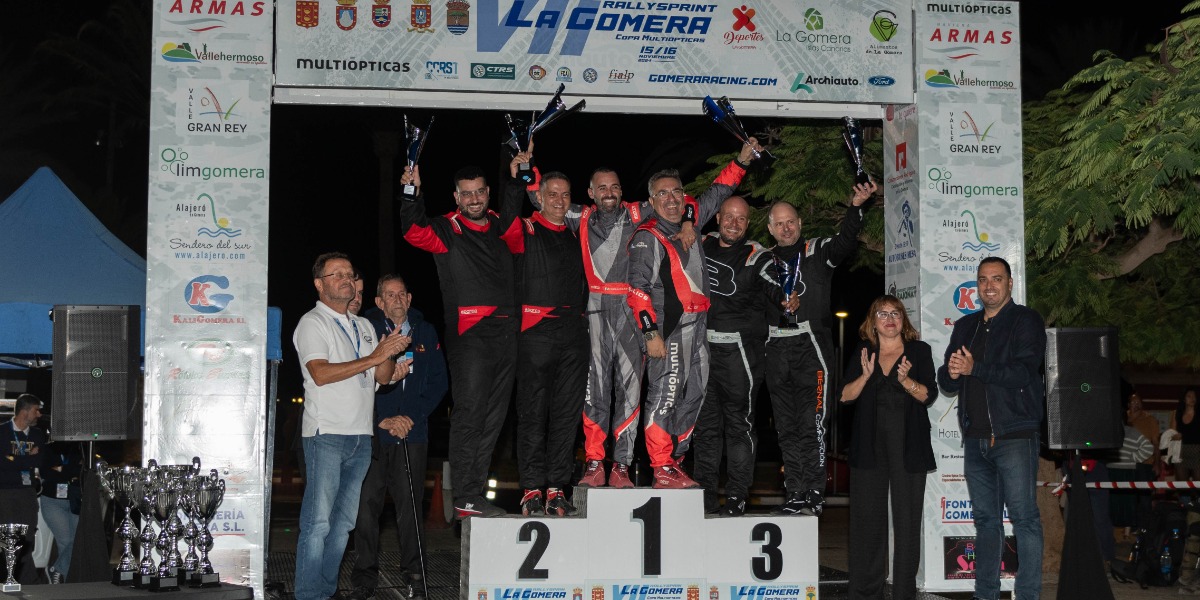 Podio del VII Rallysprint La Gomera - Copa Multiópticas