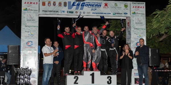 Podio del Rallysprint La Gomera