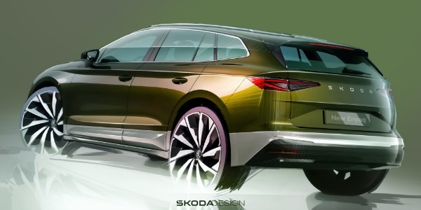 Boceto exterior del Skoda Enyaq