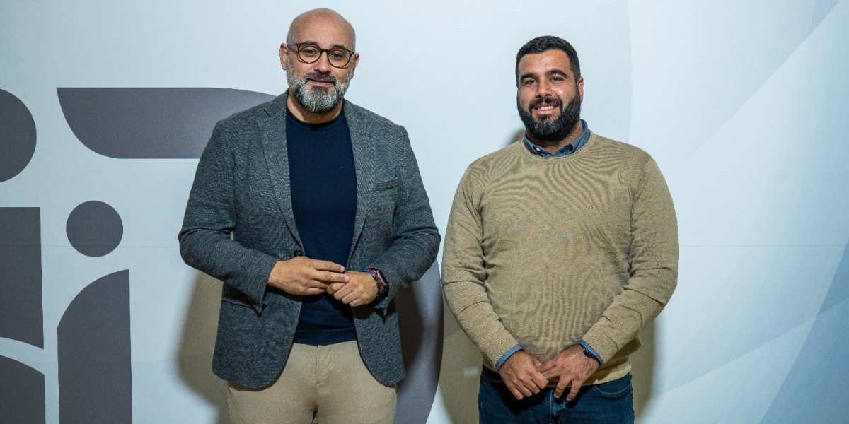 El consejero de Deportes del Cabildo de Gran Canaria, Aridany Romero, junto al presidente de la FALP, Daniel Ponce