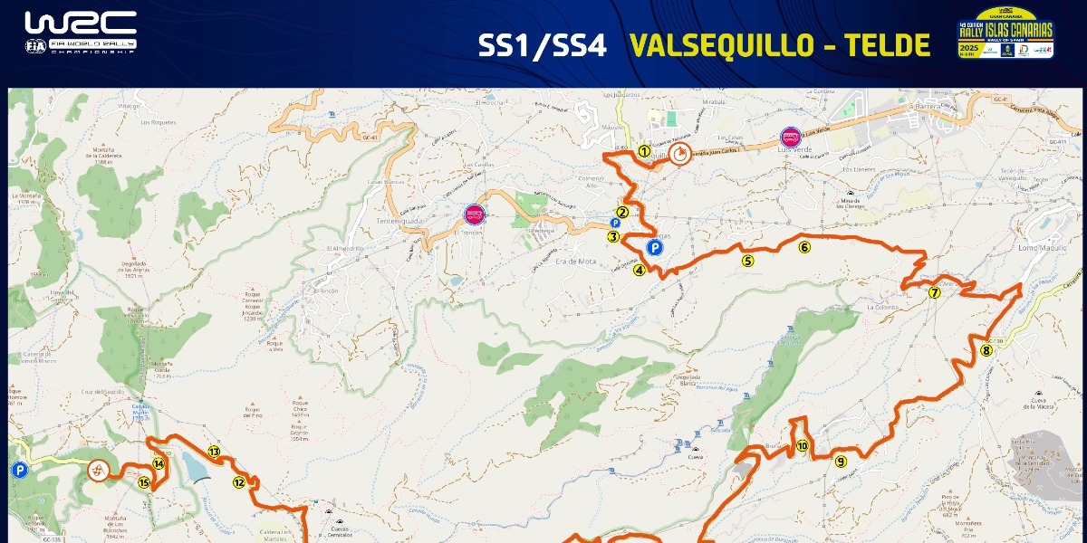 Detalles del primer tramo del Rally Islas Canarias - Rally de España