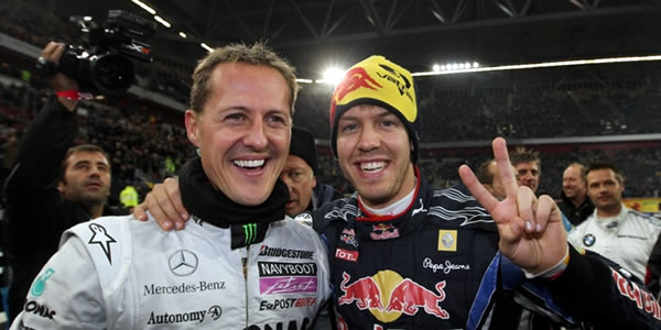 Michael Schumacher y Sebastian Vettel repiten participación en la Carrera de Campeones