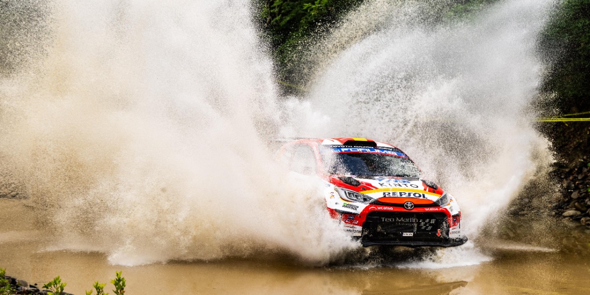 Alejandro Cachón y Borja Rozada en un tramo del Rallye de Grecia WRC 2025