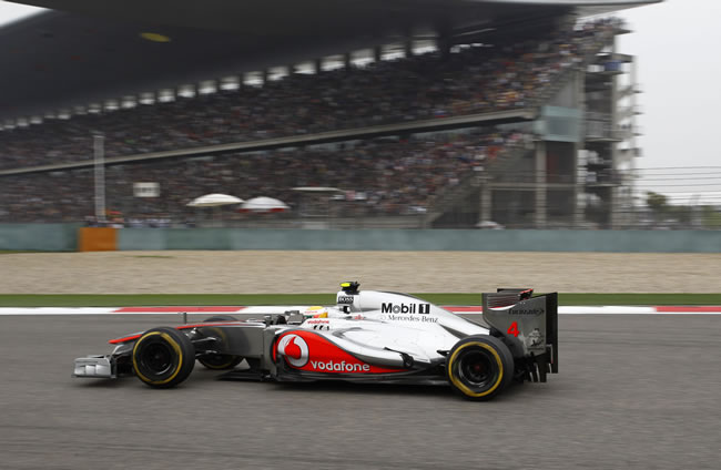 Hamilton en el Gran Premio de China 2012