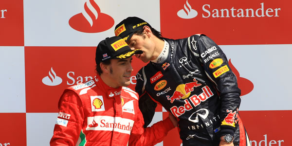 Alonso y Webber en Silverstone