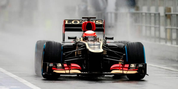 Romain Grosjean ha sido el más rápido bajo la lluvia