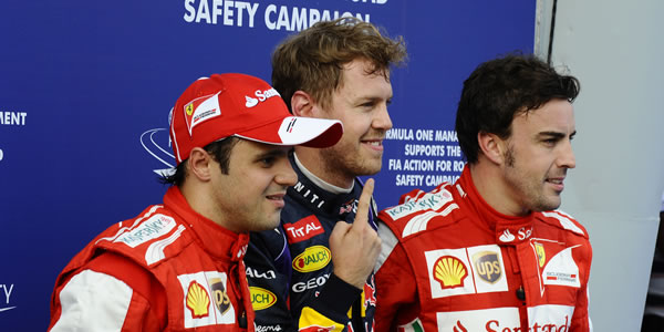 Felipe Massa y Fernando Alonso en la calificación de Malasia
