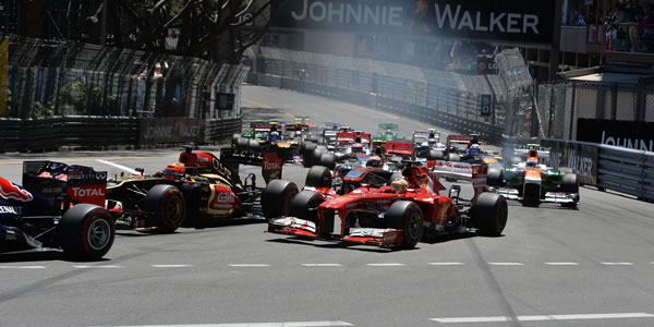 Salida del Gran Premio de Mónaco 2013