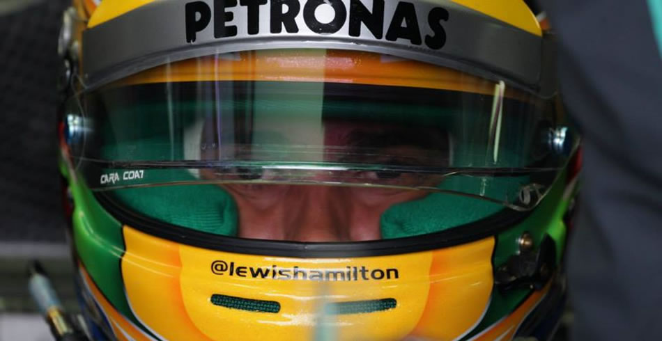 Lewis Hamilton acabó en tercera posición