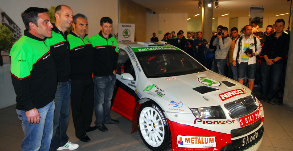 Momento de la presentación del Skoda Fabia WRC