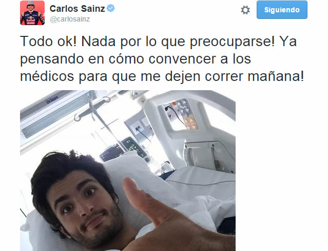 Cuenta oficial de Carlos Sainz en Twitter