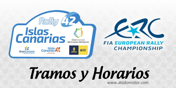 Tramos y Horarios del Rally Islas Canarias ERC 2018
