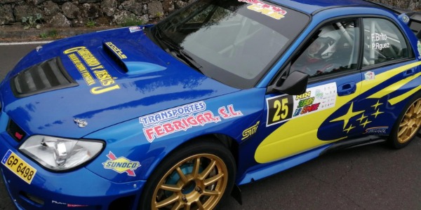 El Subaru Impreza WRC de Félix Brito en el Salón del Automóvil de Canarias