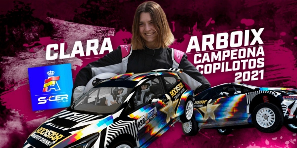 Clara Arboix, campeona de copilotos S-CER Virtual 2021