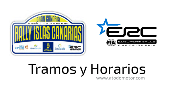 Tramos y Horarios del Rally Islas Canarias ERC 2022