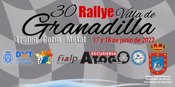 Lista Oficial de Inscritos del Rallye Villa de Granadilla 2022