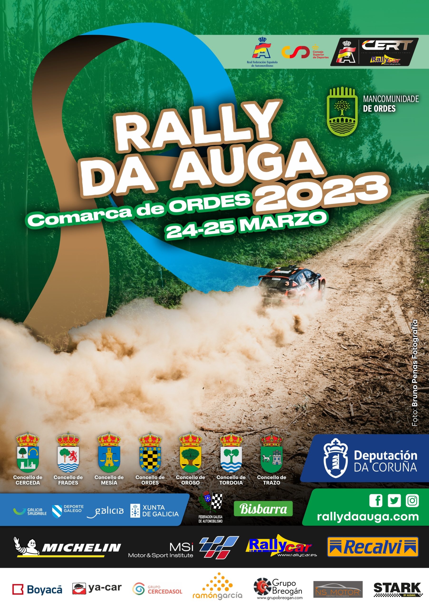 CERT RallyCar: Copa de España de Rallyes de Tierra 2023 RallyDaAuga-Cartel