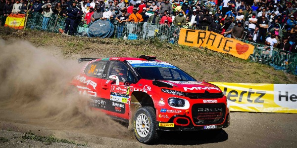 Alejandro Cachón completa una buena actuación en WRC2