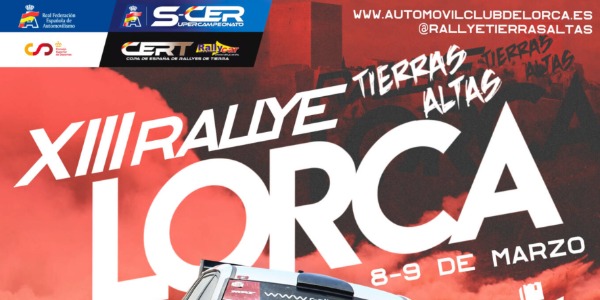Tramos y lista de inscritos del Rallye Tierras Altas de Lorca 2024